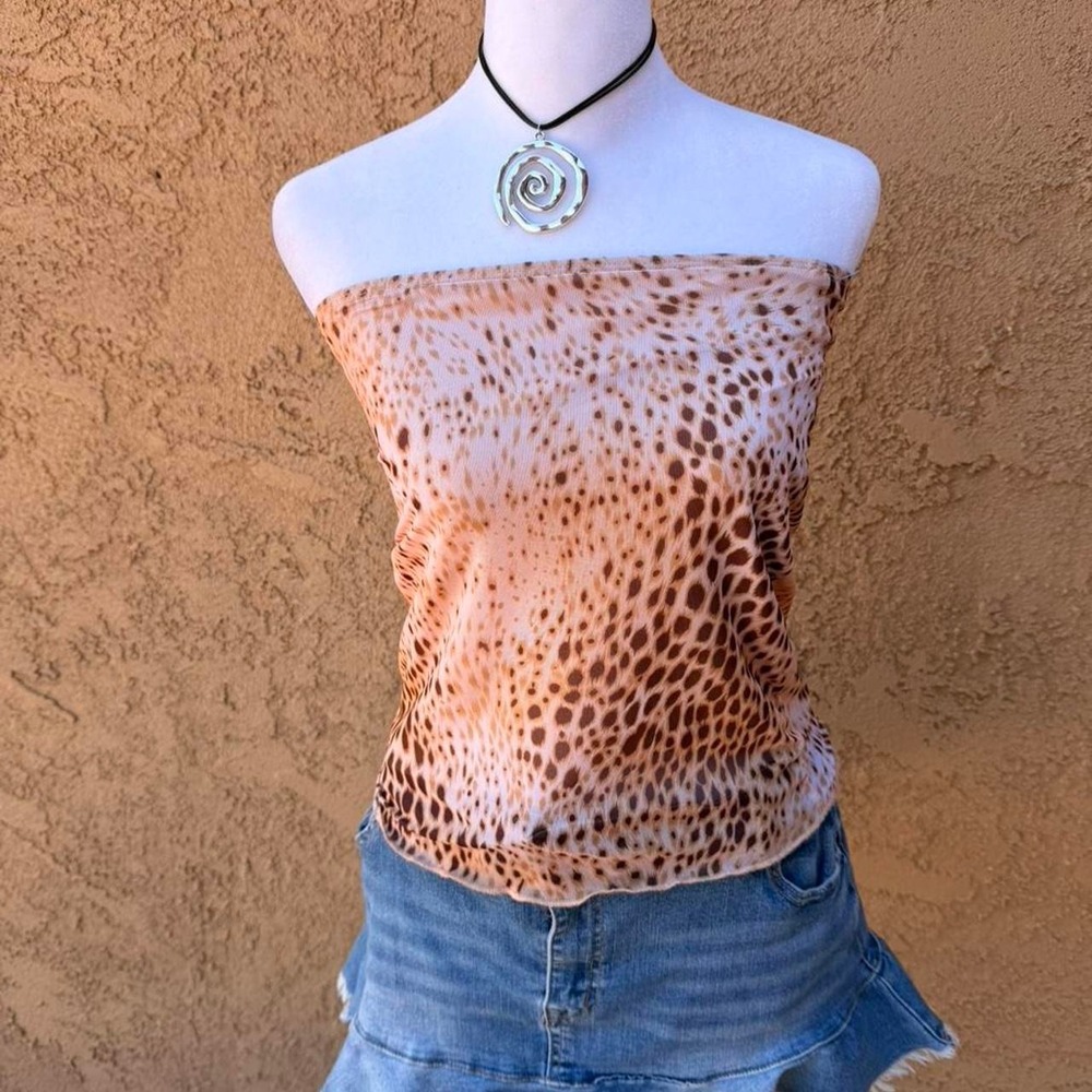 Motel leopard print tube top - Picture 2 of 6
